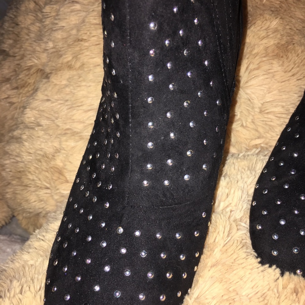 Black booties with gems - Picture 4 of 8